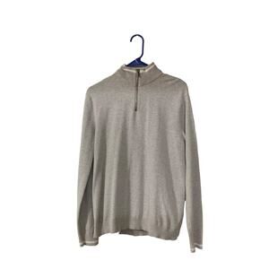 Only & Son Asos Men’s Medium Quarter Zip Long Sleeve Sweater Mock Neck Gray